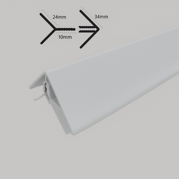 Hoekprofiel 2-delig - Duafort Lichtgrijs